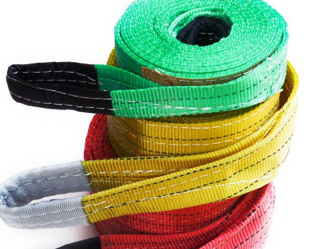 地鐵施工中扁平吊裝帶起吊鋼材原料